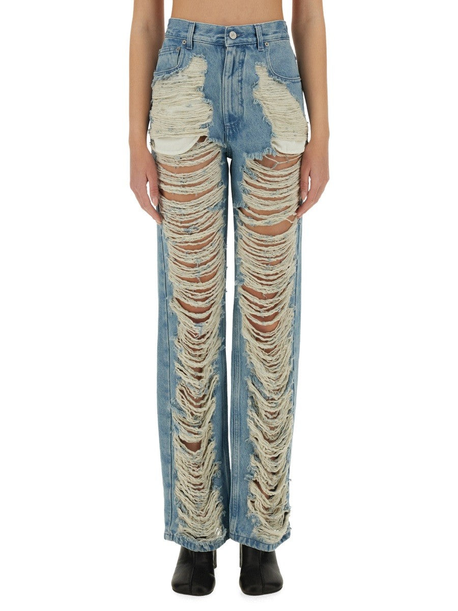 DESTROYED STRAIGHT JEANS