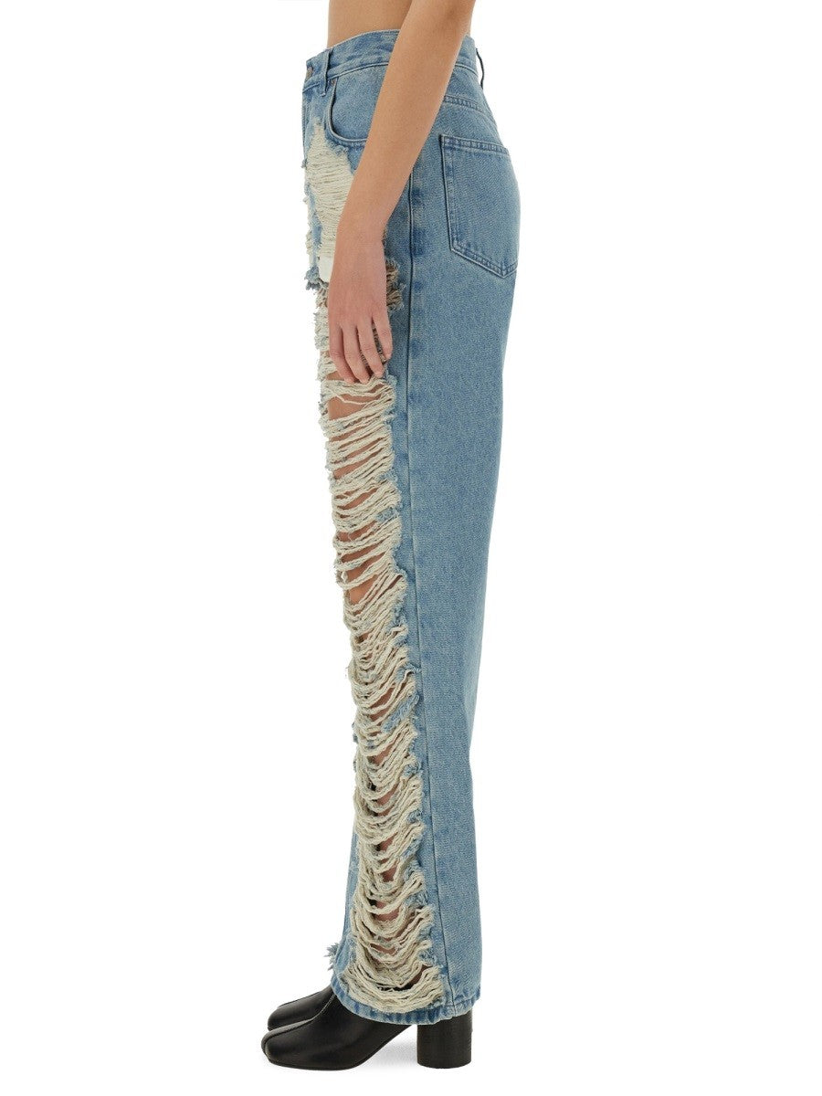 DESTROYED STRAIGHT JEANS