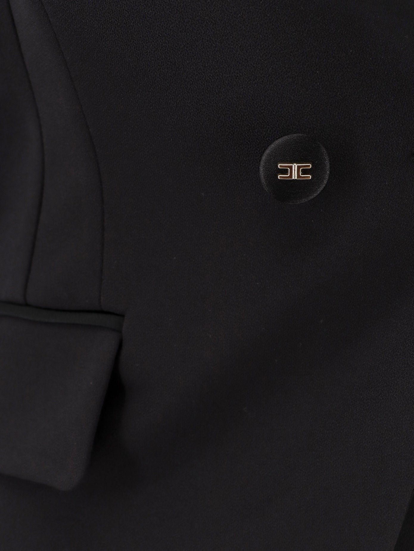 Double-Breasted Blazer With Covered Buttons