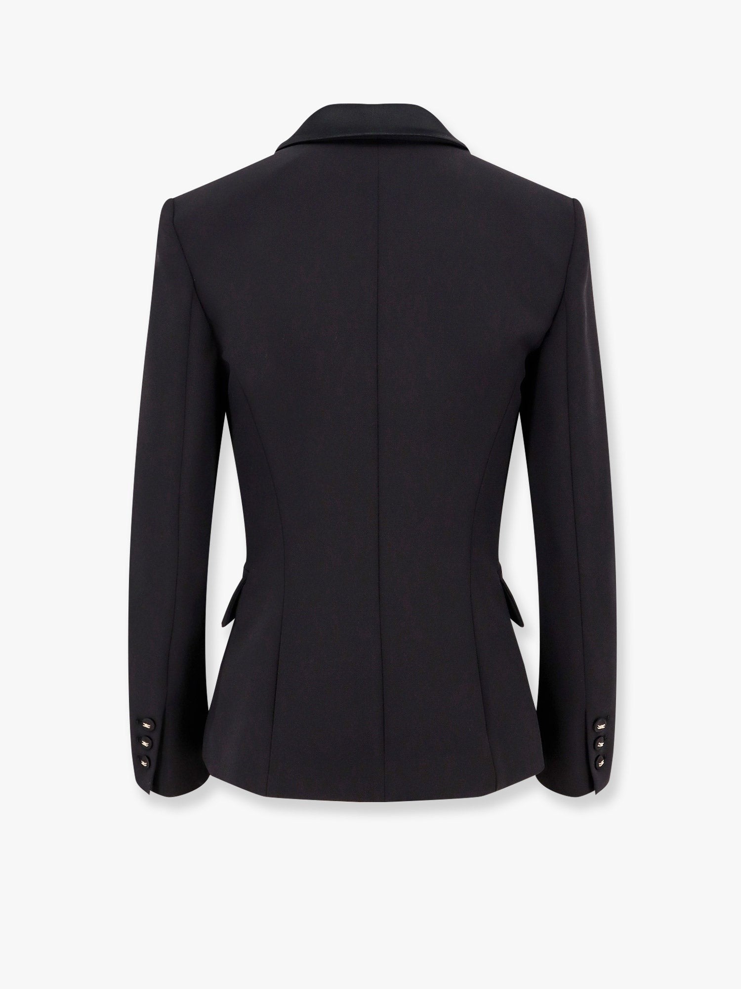 Double-Breasted Blazer With Covered Buttons