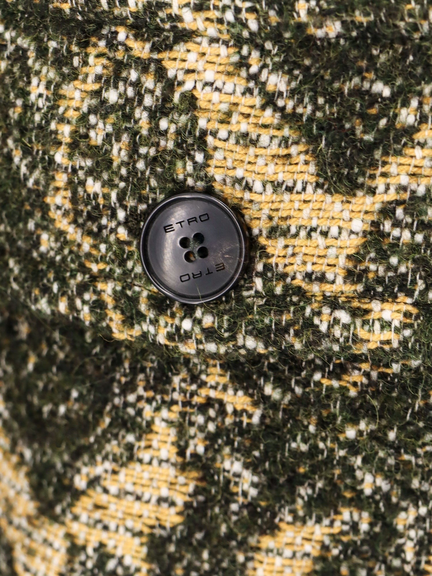 Double-Breasted Coat With Multicolor Motif