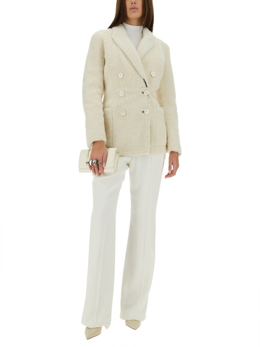 Notched Lapel Double Breasted Coat