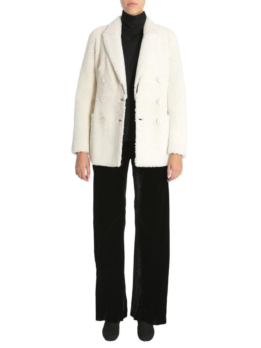 Notched Lapel Double Breasted Coat