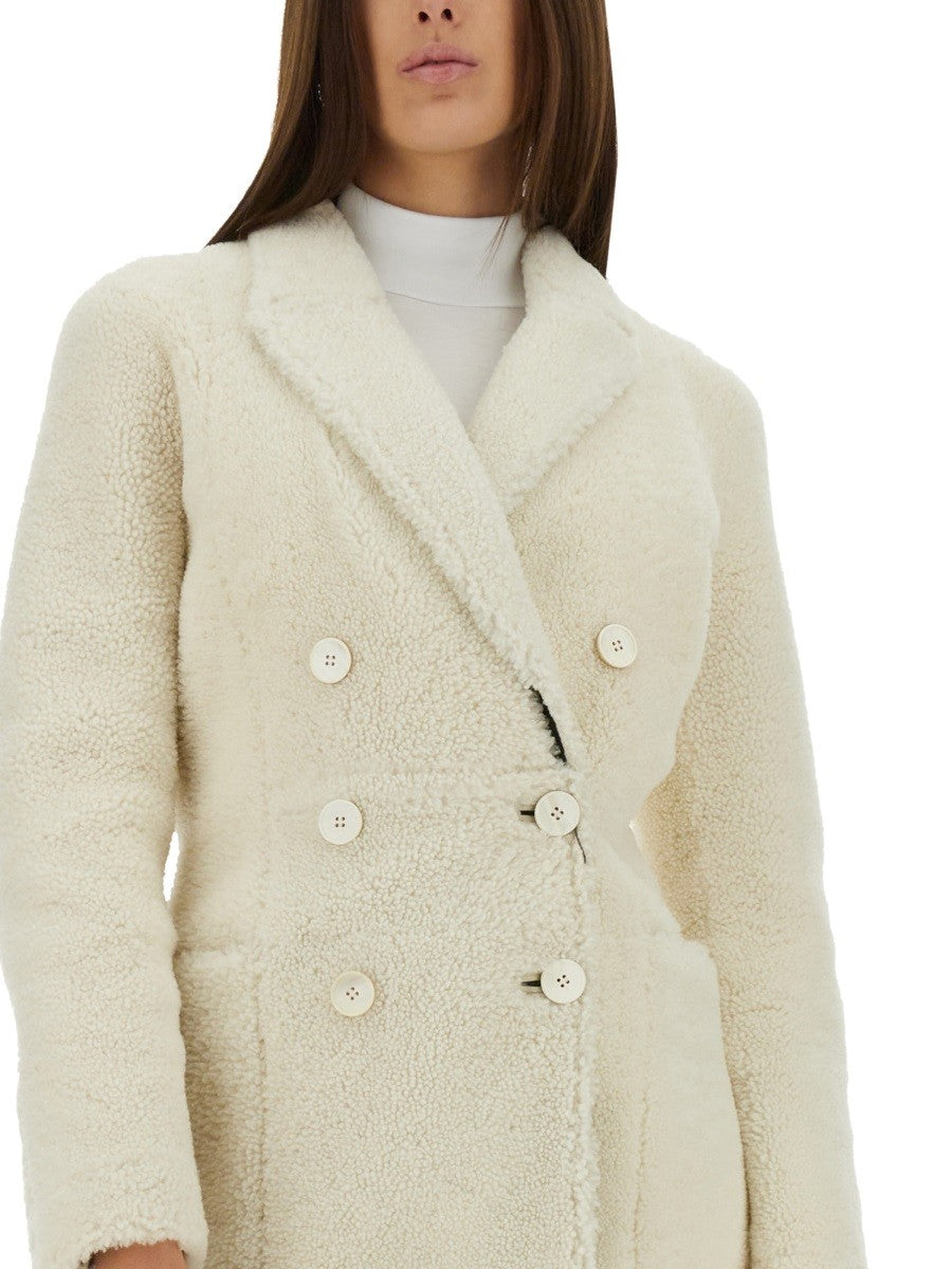 Notched Lapel Double Breasted Coat