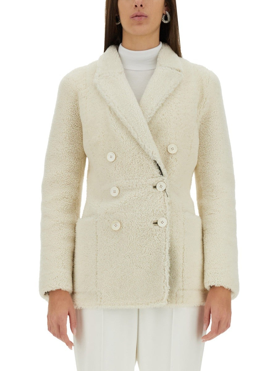 Notched Lapel Double Breasted Coat