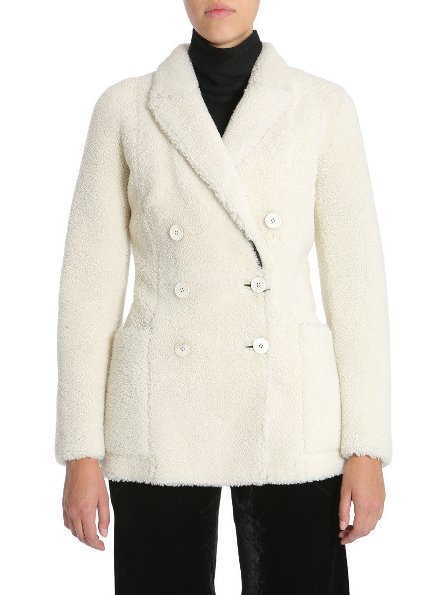 Notched Lapel Double Breasted Coat