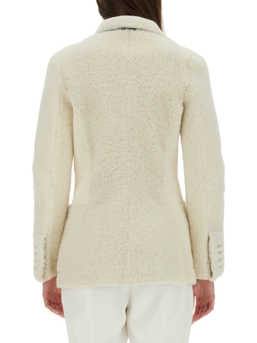 Notched Lapel Double Breasted Coat