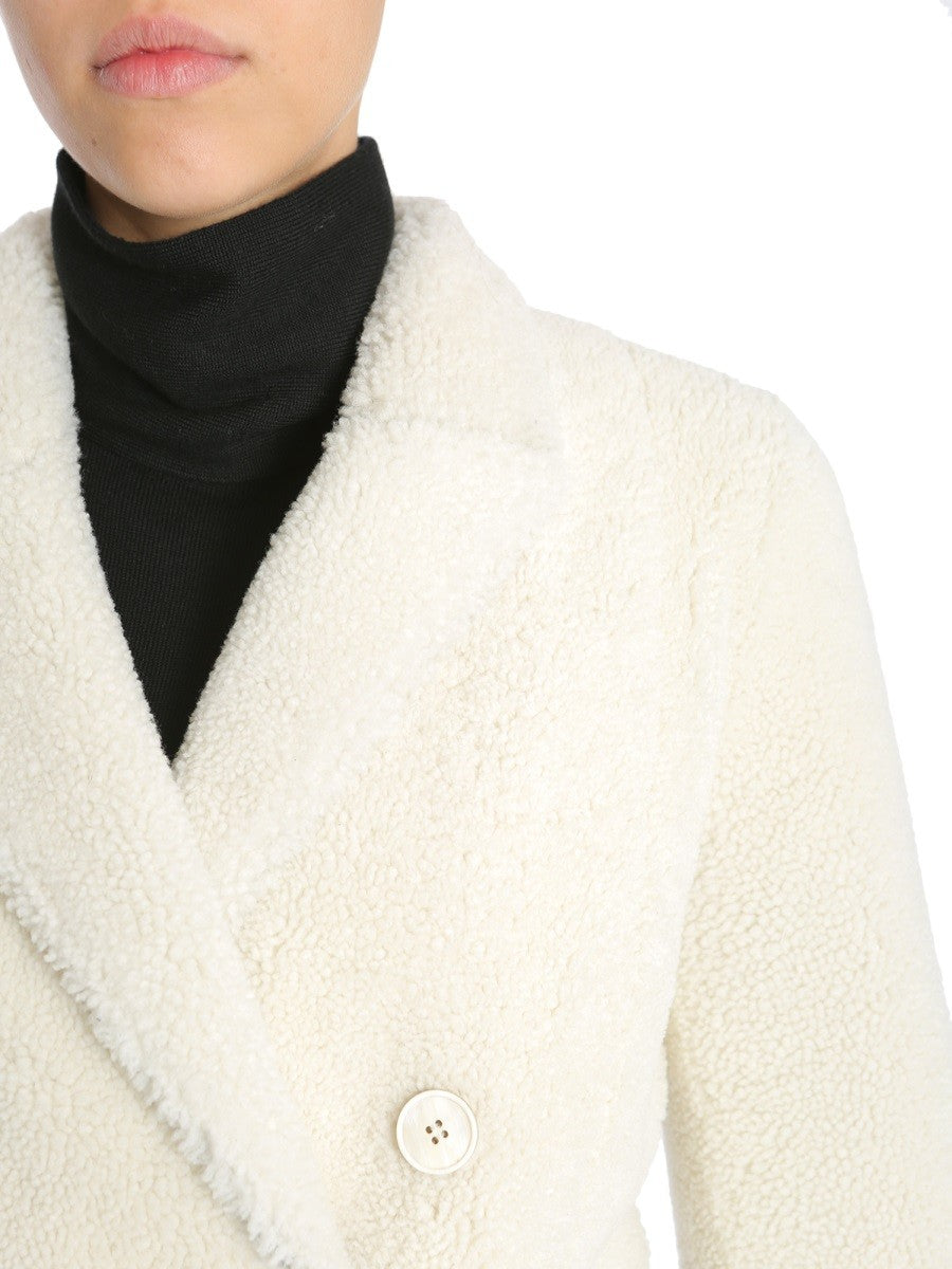 Notched Lapel Double Breasted Coat