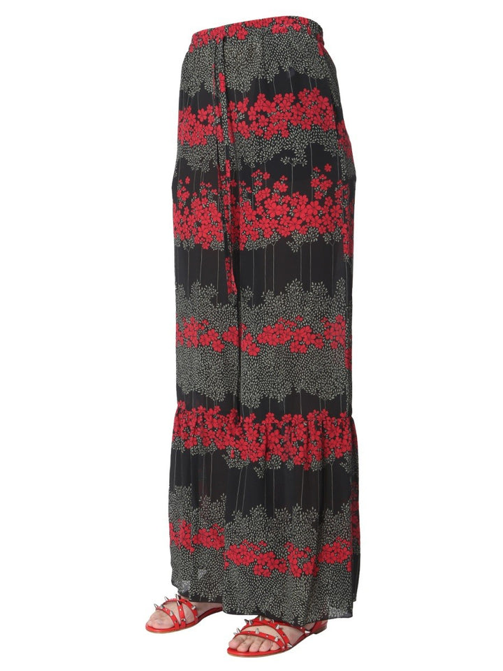 DREAMING PEONY PRINT TROUSERS | Basement 88