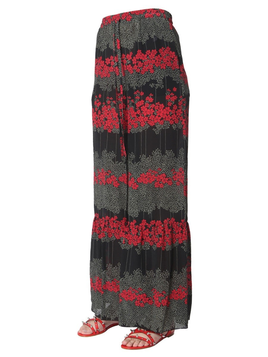 DREAMING PEONY PRINT TROUSERS | Basement 88