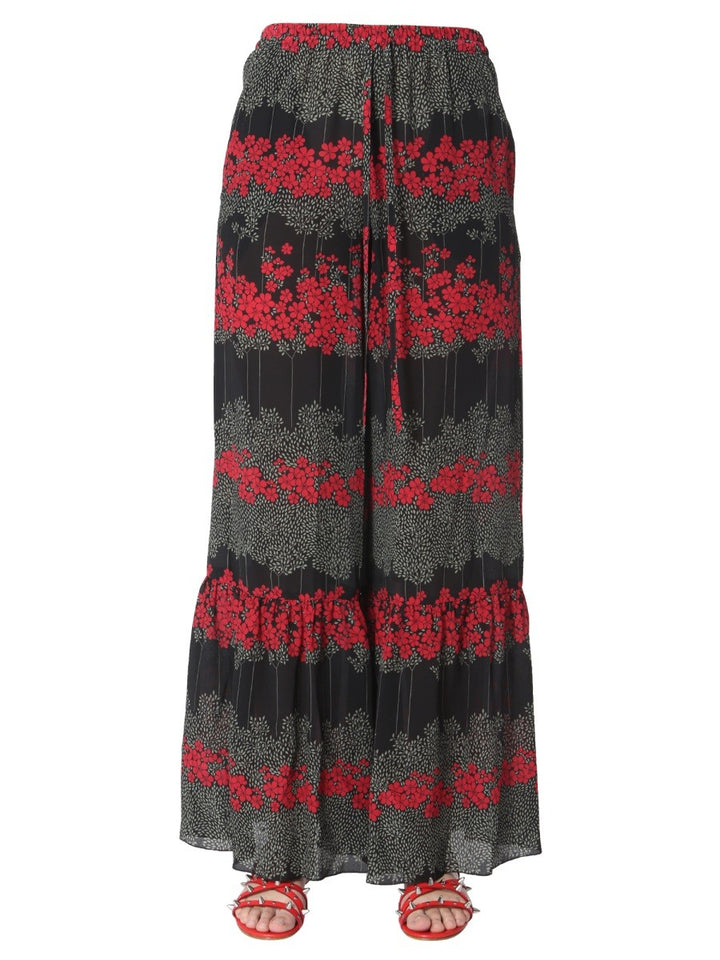 DREAMING PEONY PRINT TROUSERS | Basement 88