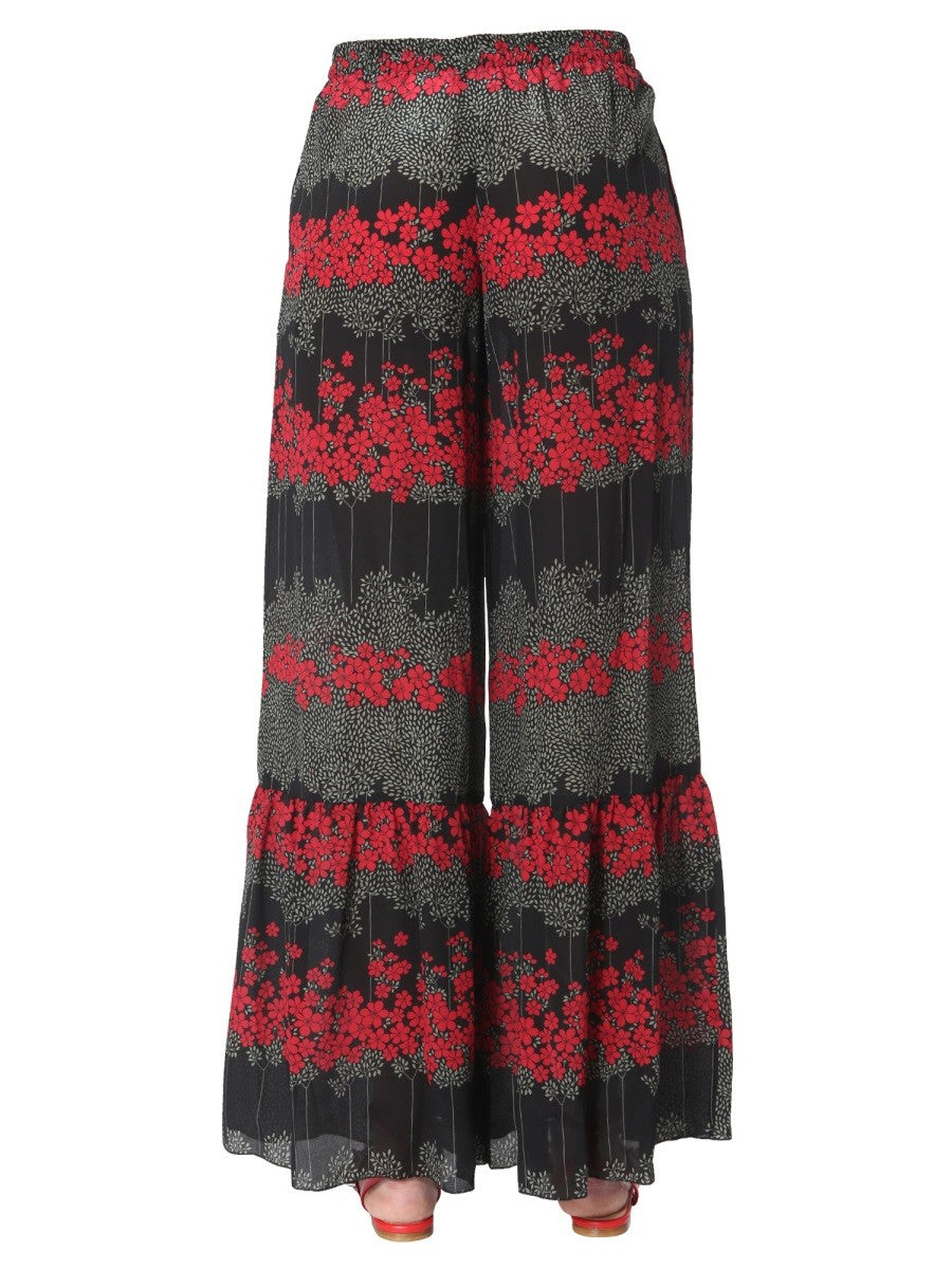 DREAMING PEONY PRINT TROUSERS | Basement 88