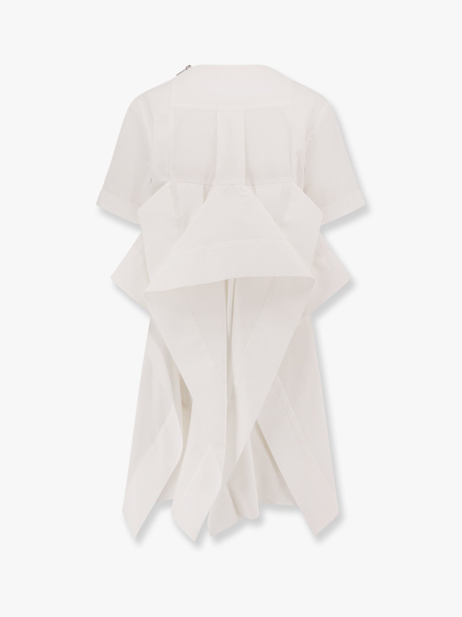 Dress with draped cotton inserts on the back