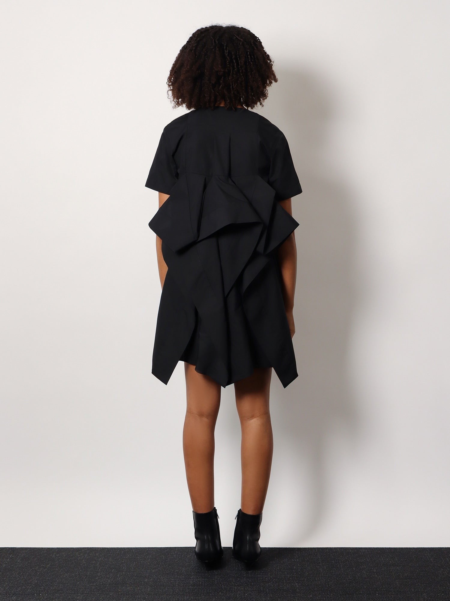 Draped Cotton Inserts Dress