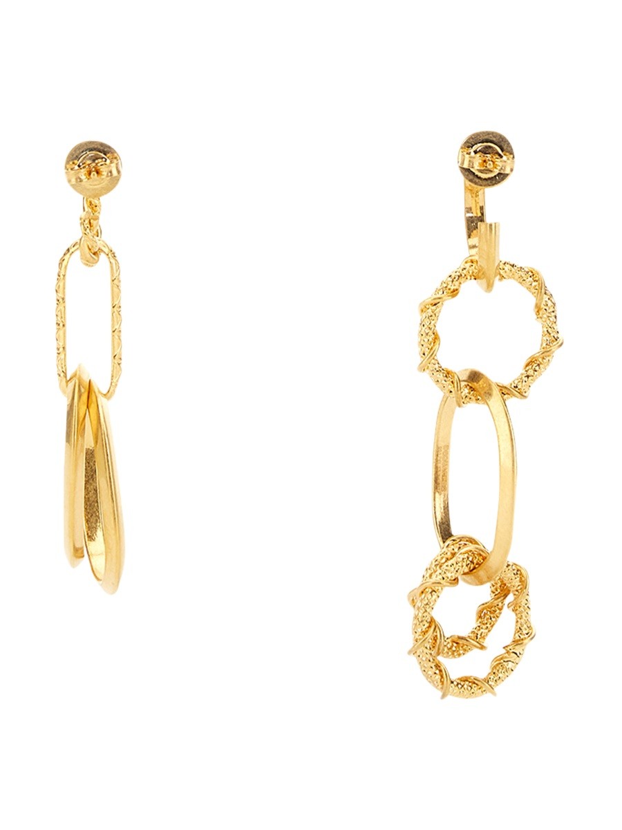 EARRING WITH CHAIN RINGS