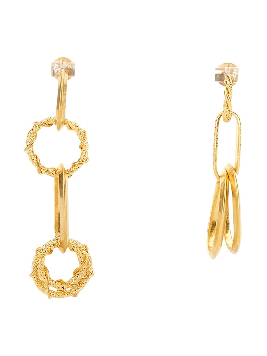 EARRING WITH CHAIN RINGS