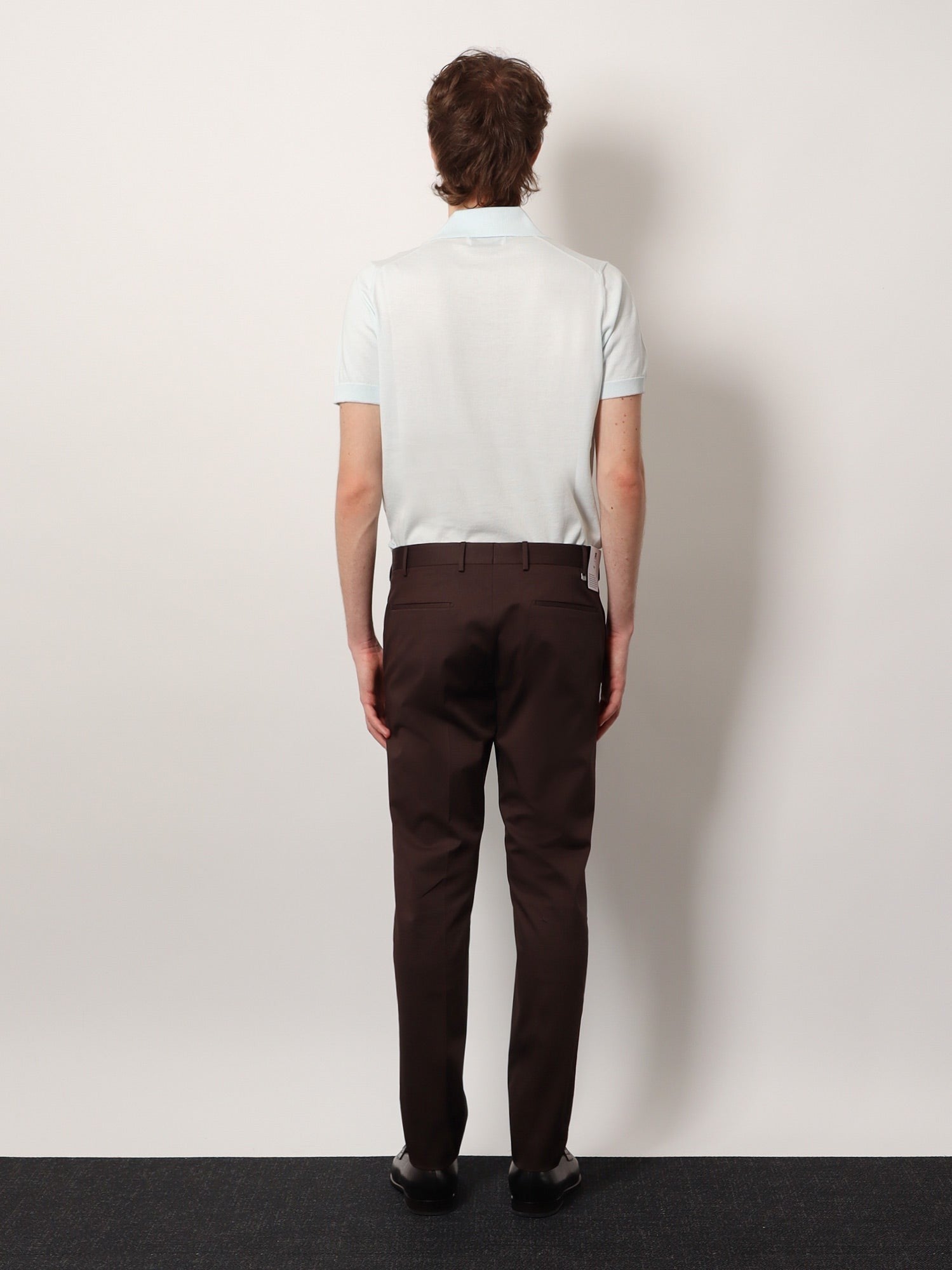 Edge stretch cotton trousers