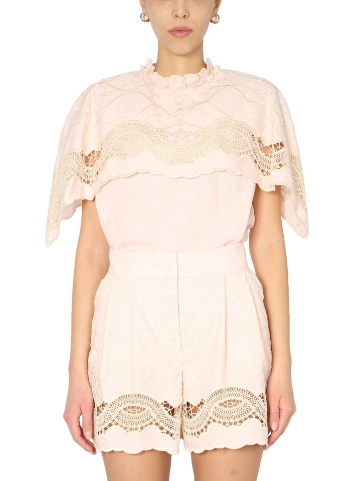 EMBROIDERED CAPE TOP | Basement 88