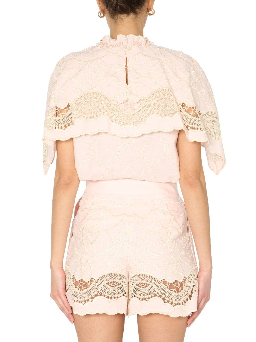 EMBROIDERED CAPE TOP | Basement 88