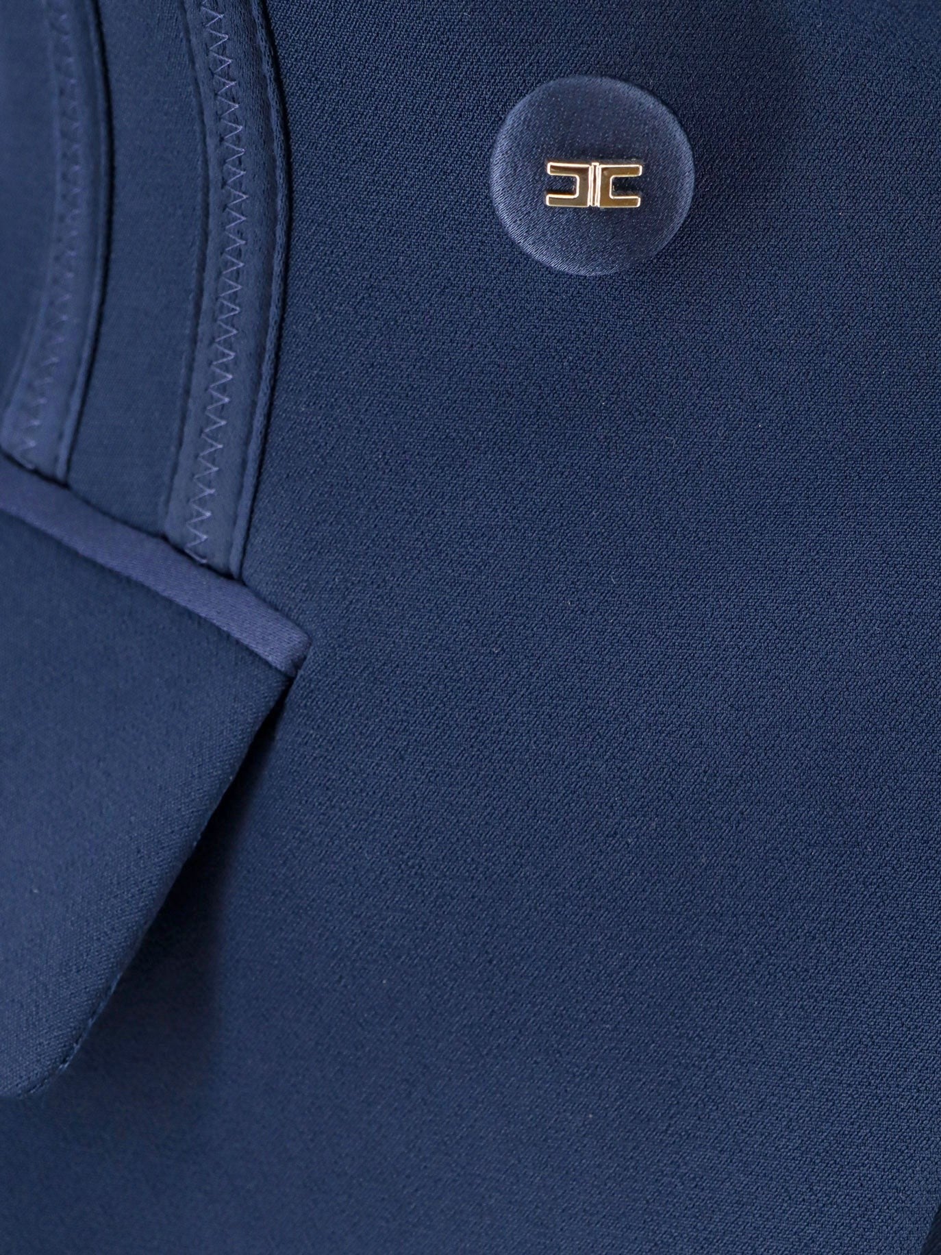 Essentials blazer with shoulder pads and covered buttons