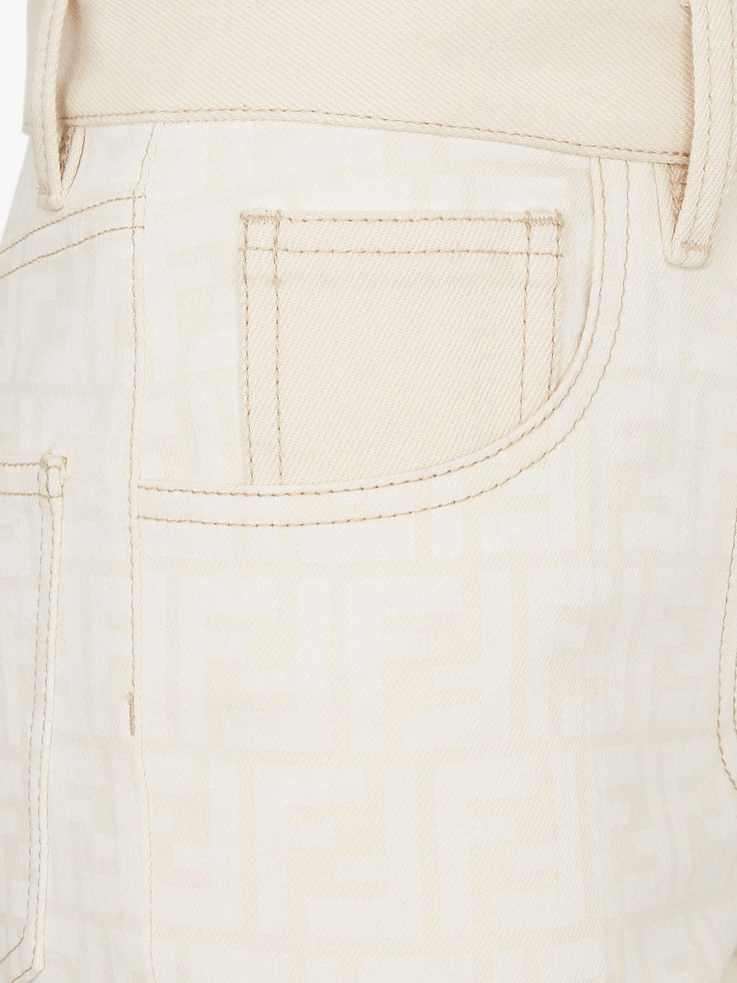 Ff off white denim trouser