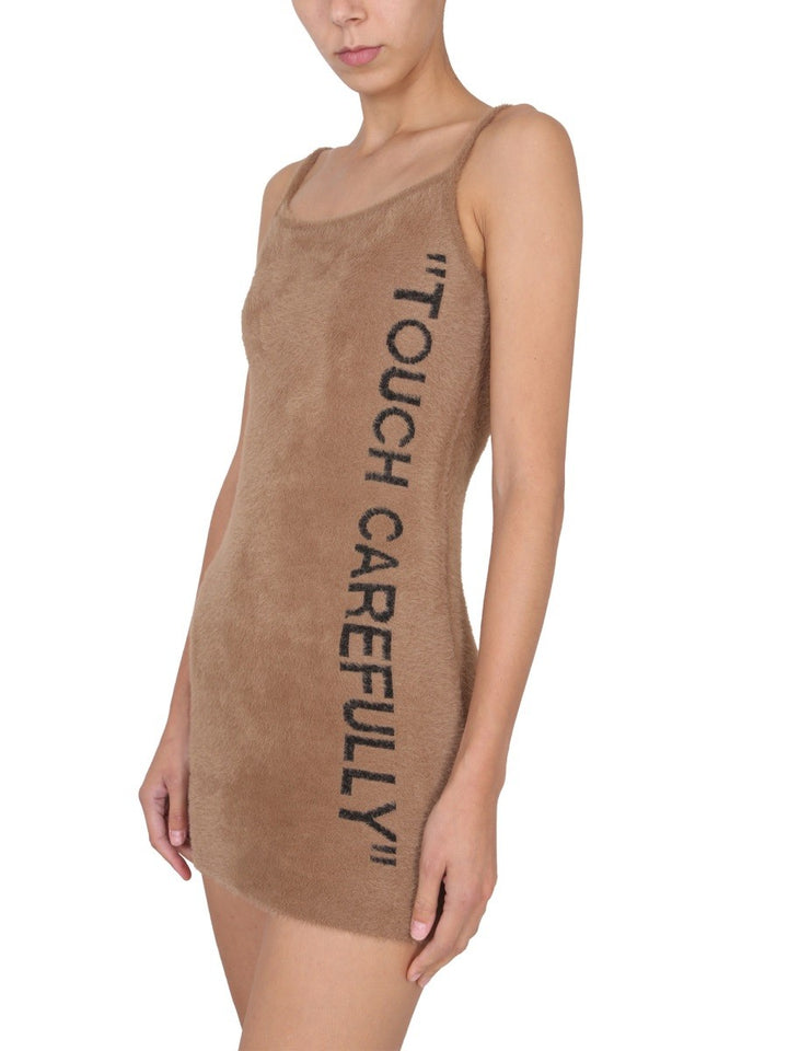 FUZZY DRESS WITH LOGO | Basement 88