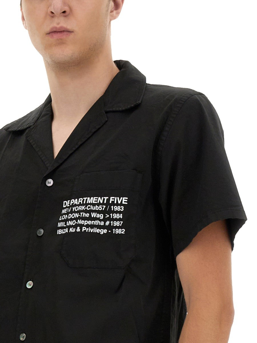 CHEMISE HAWAÏENNE AVEC LOGO IMPRIMÉ
