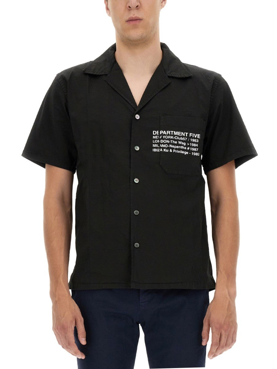 CHEMISE HAWAÏENNE AVEC LOGO IMPRIMÉ