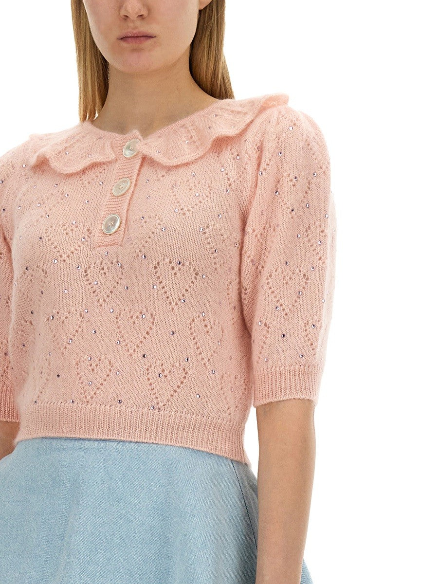 Hearts Jersey Wool Blend