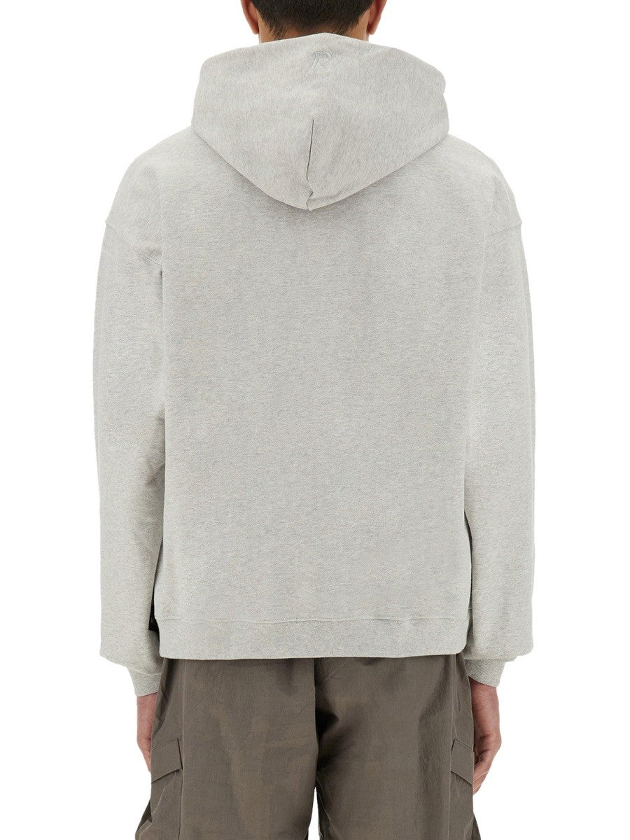 INITIAL HOODED AND ZIPPERED SWEATSHIRT