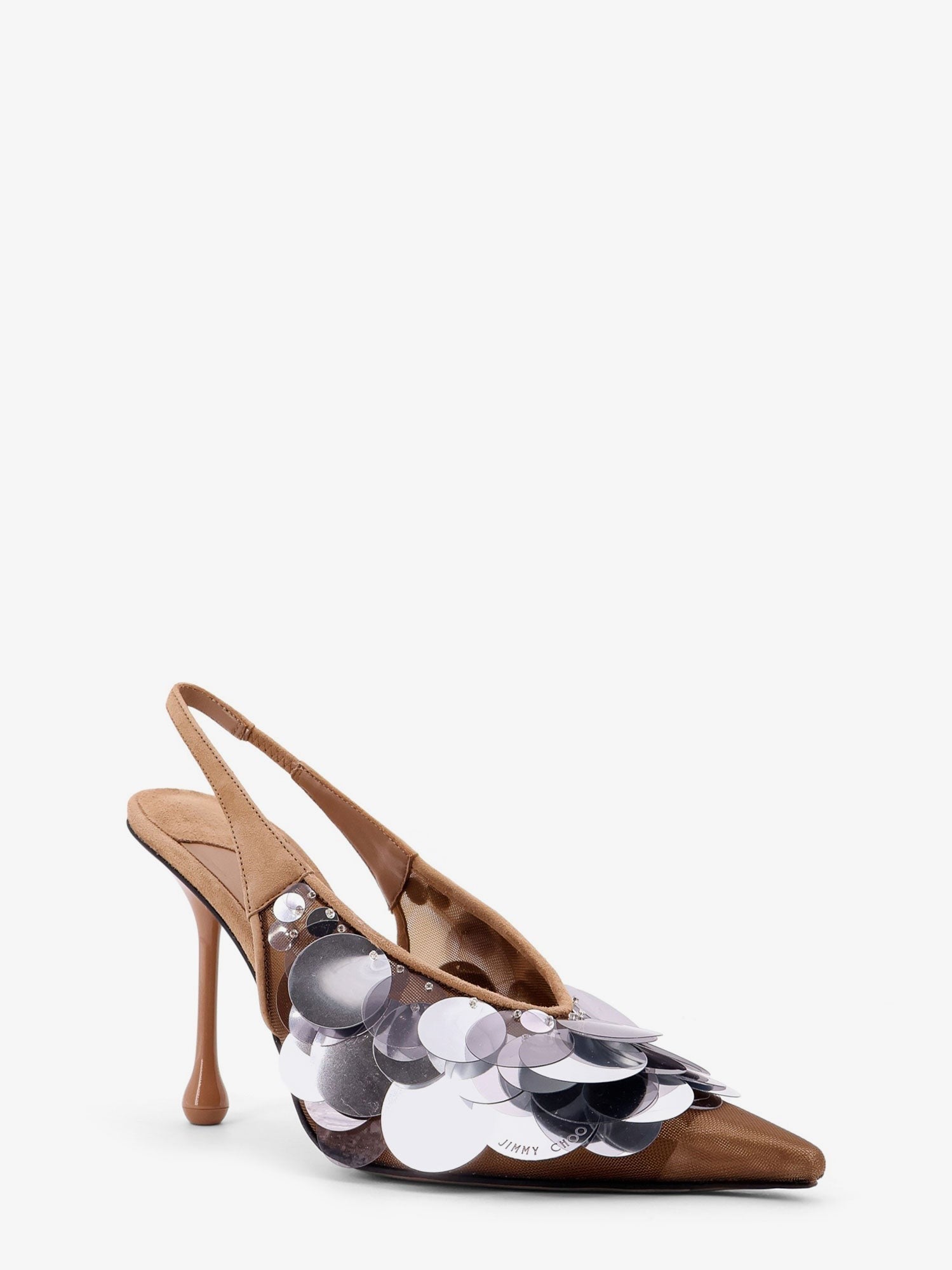 Isa 95 mesh and sequins slingback décolleté