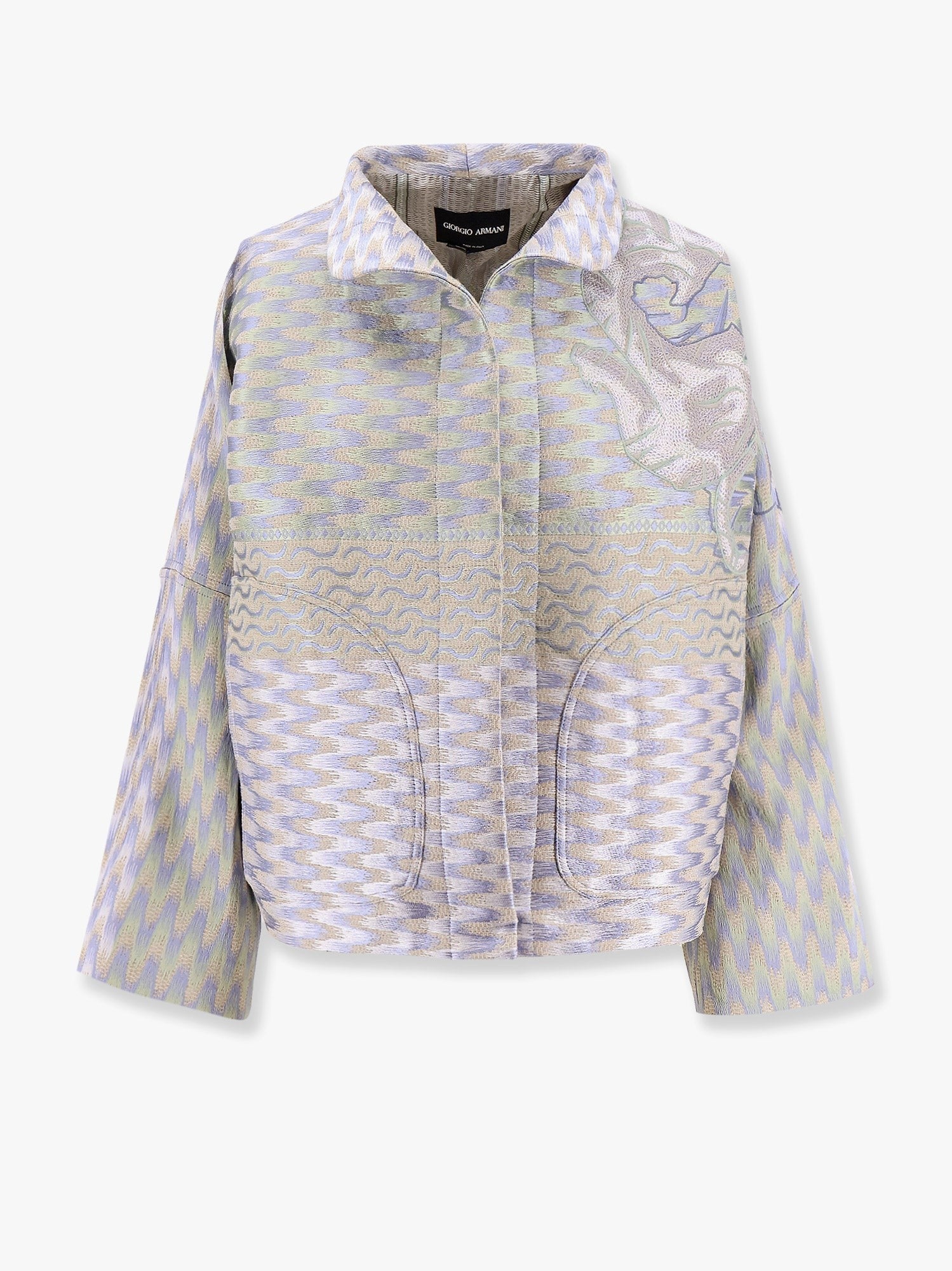 Jacquard Hemp, Linen And Silk Caban