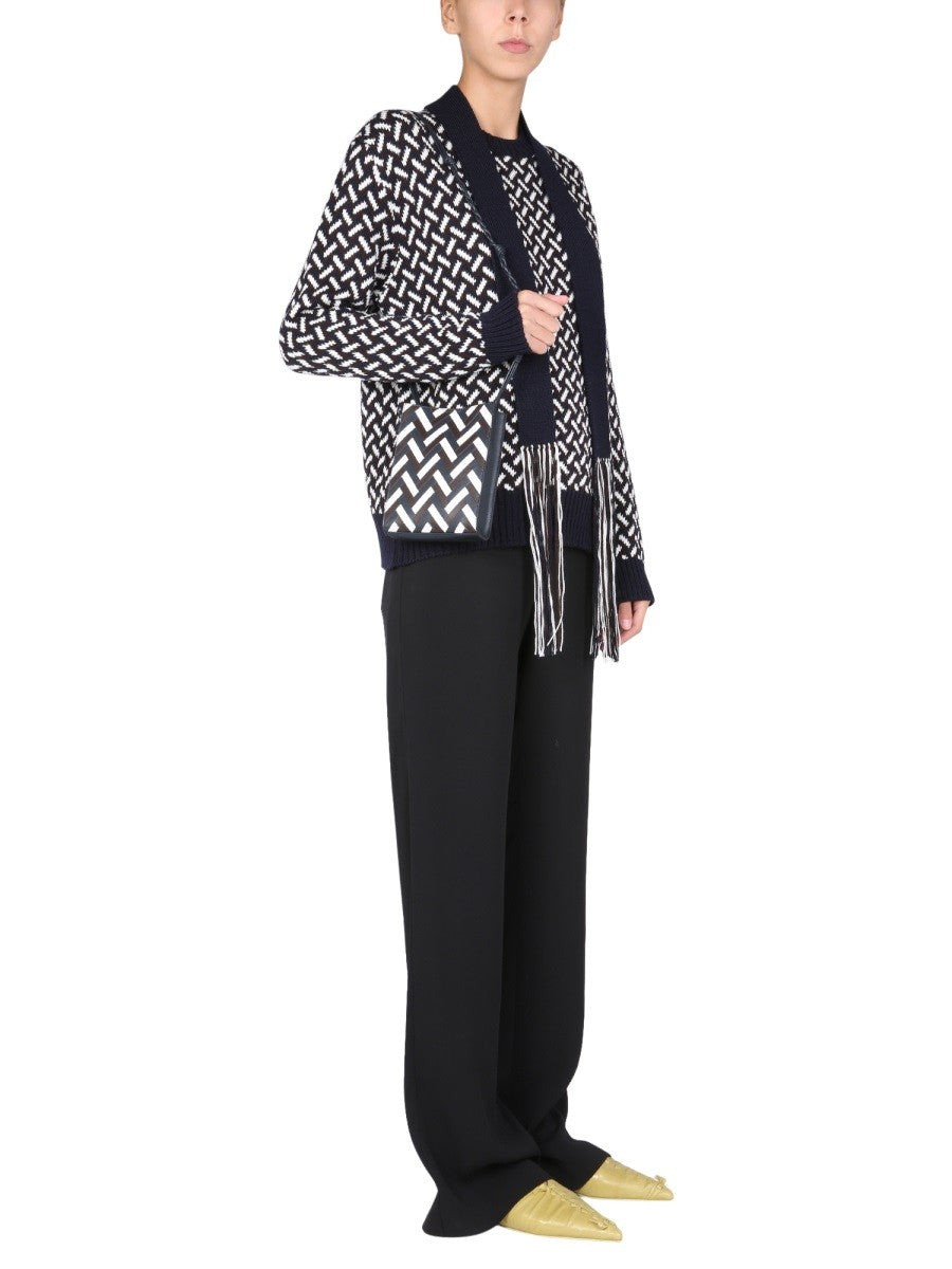 Crew Neck Jacquard Sweater
