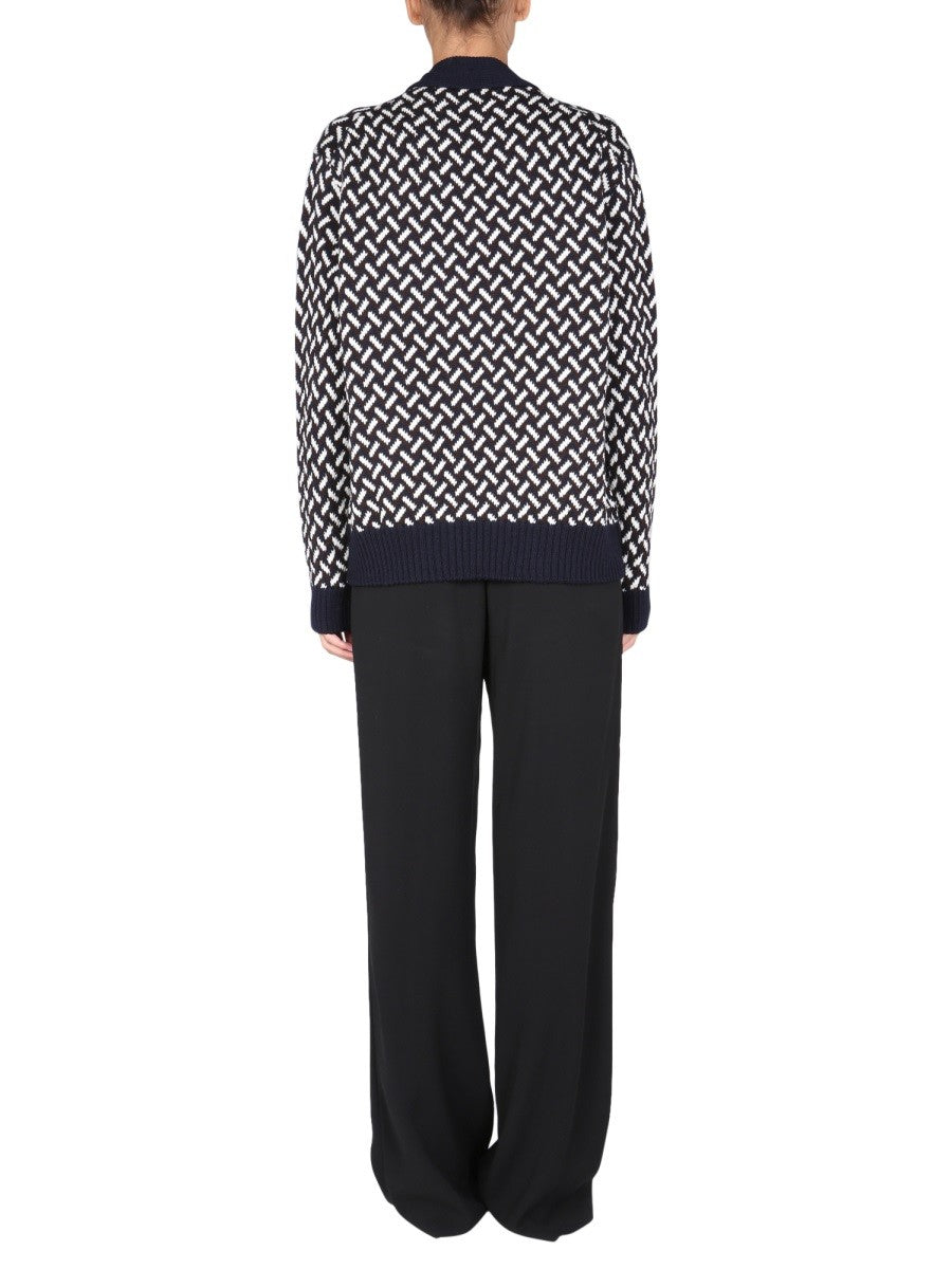 Crew Neck Jacquard Sweater