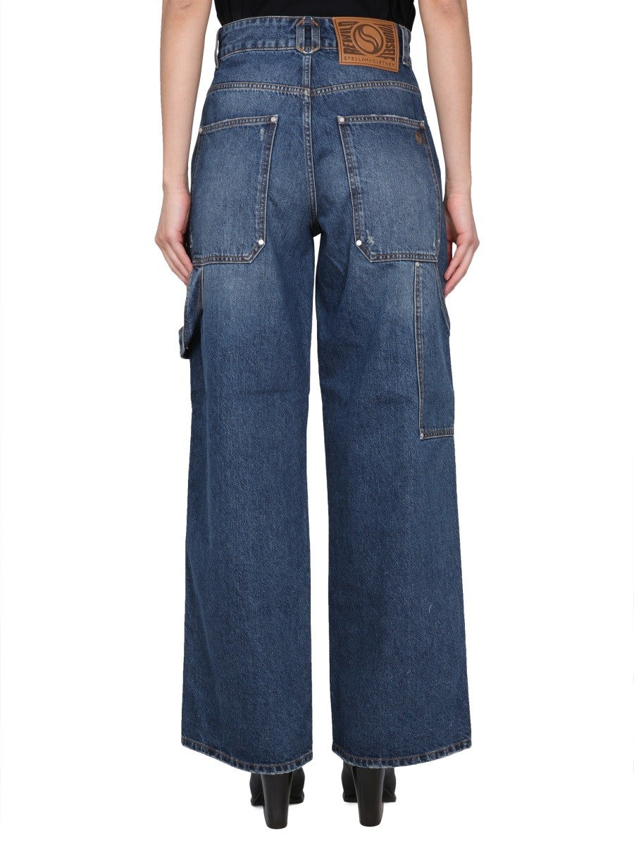 Button Closure Jeans Workwear