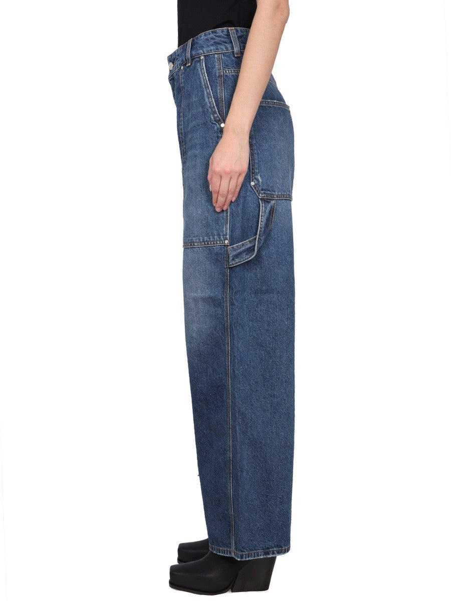 Button Closure Jeans Workwear