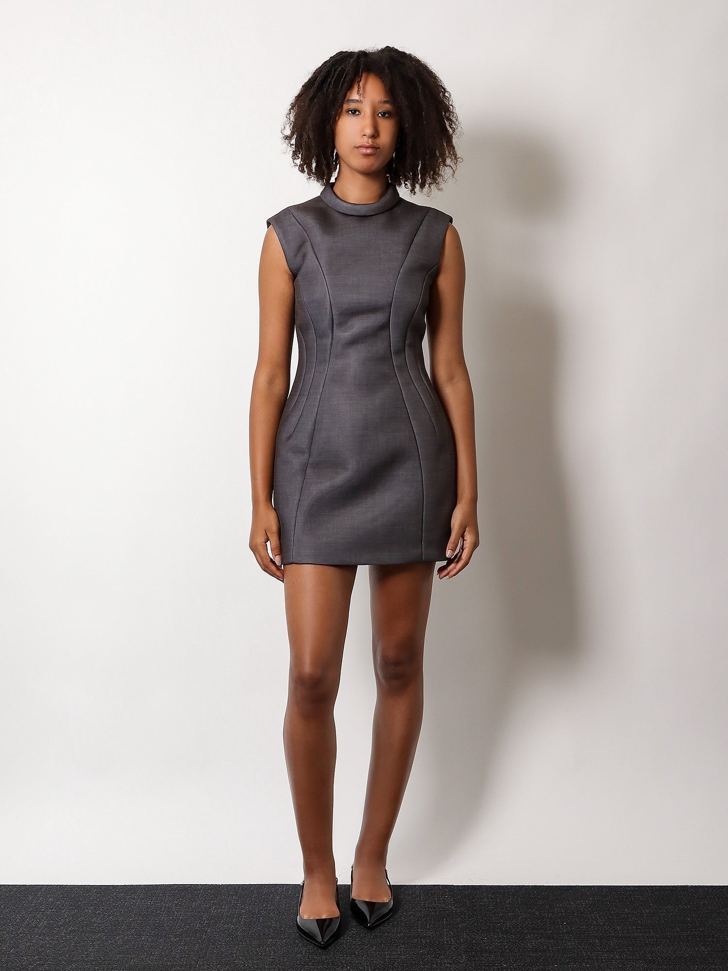 Jersey Dress With Padded Effect