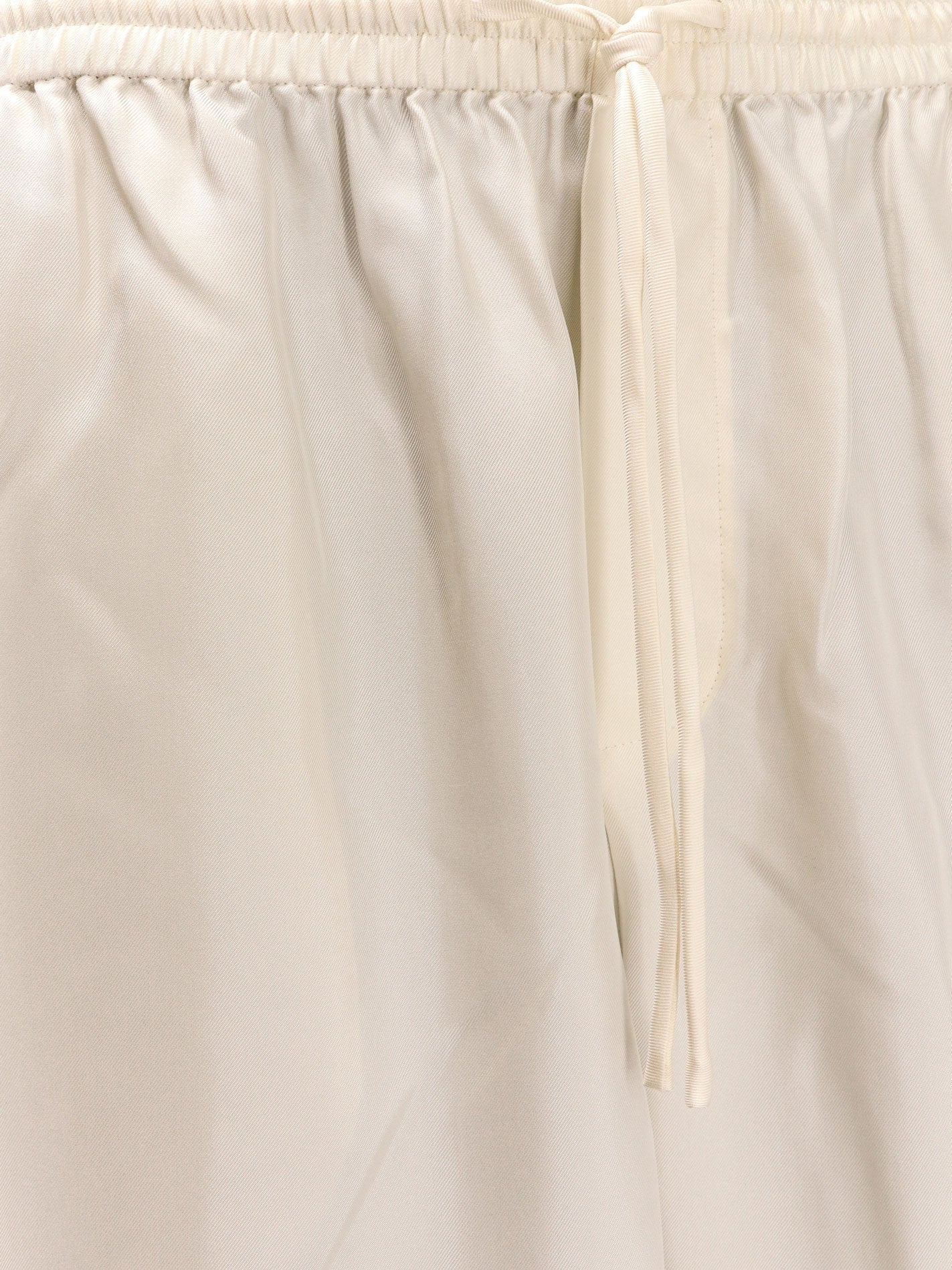 Ribbed Elastic Jogger Silk Trouser