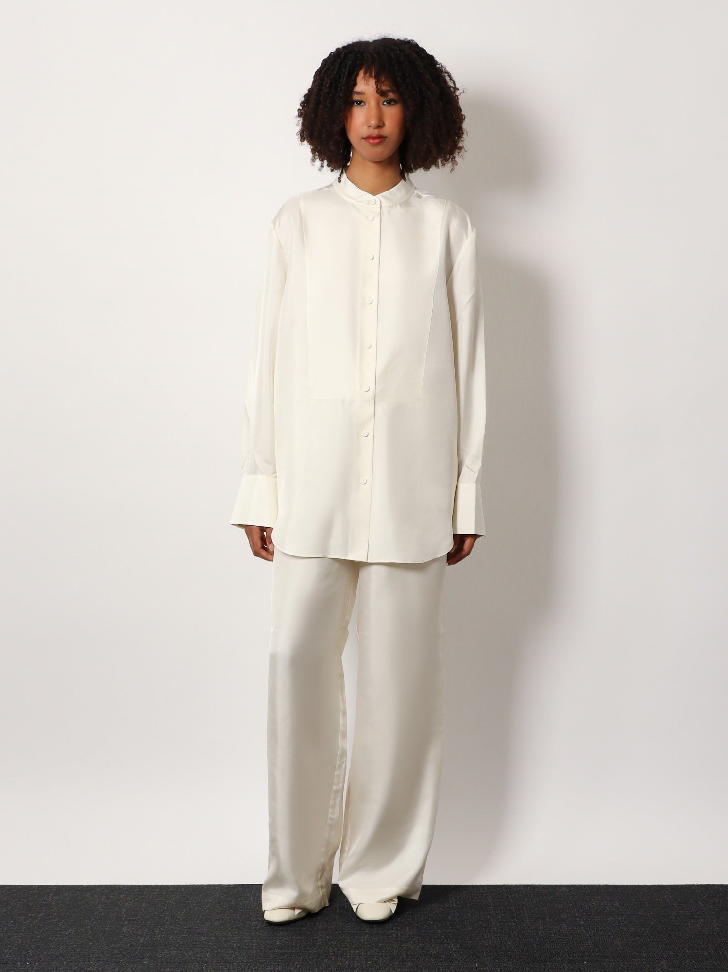 Ribbed Elastic Jogger Silk Trouser