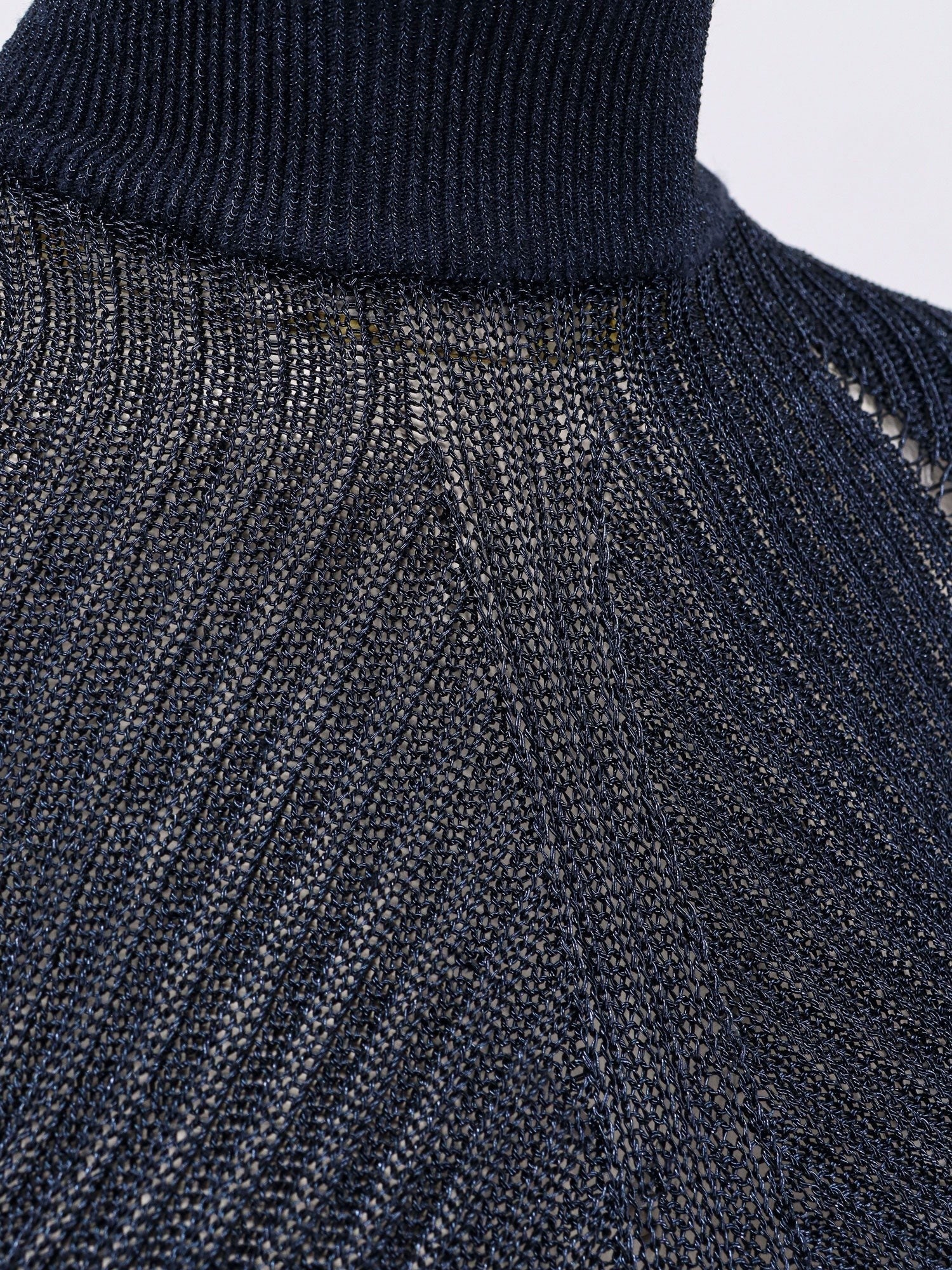 Ribbed Turtleneck Long Dress
