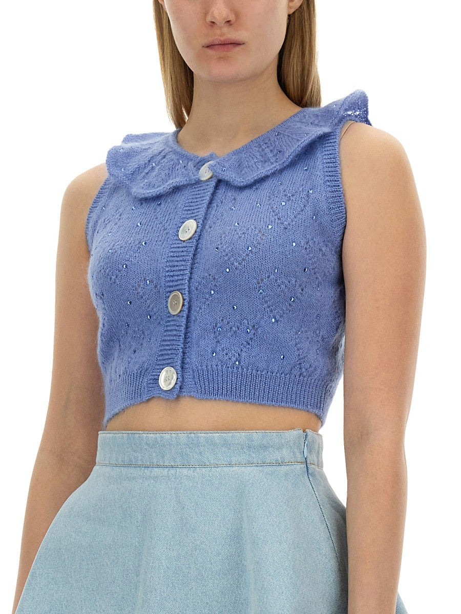 Wool Blend Knitted Tops