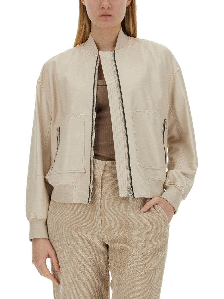 100% Leather Bomber Jacket