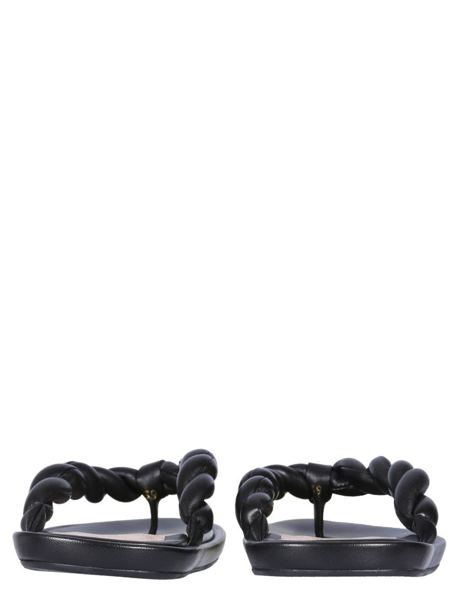 LEATHER SLIDE SANDALS | Basement 88