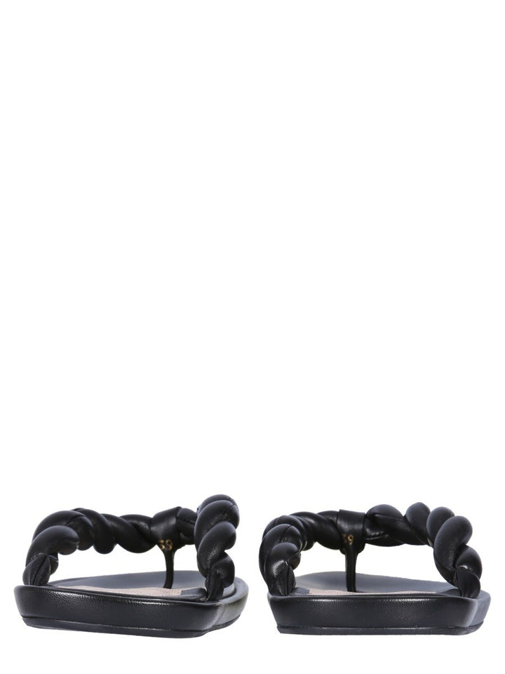 LEATHER SLIDE SANDALS | Basement 88