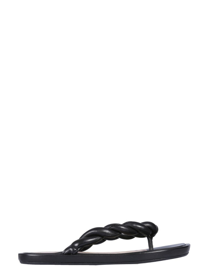 LEATHER SLIDE SANDALS | Basement 88
