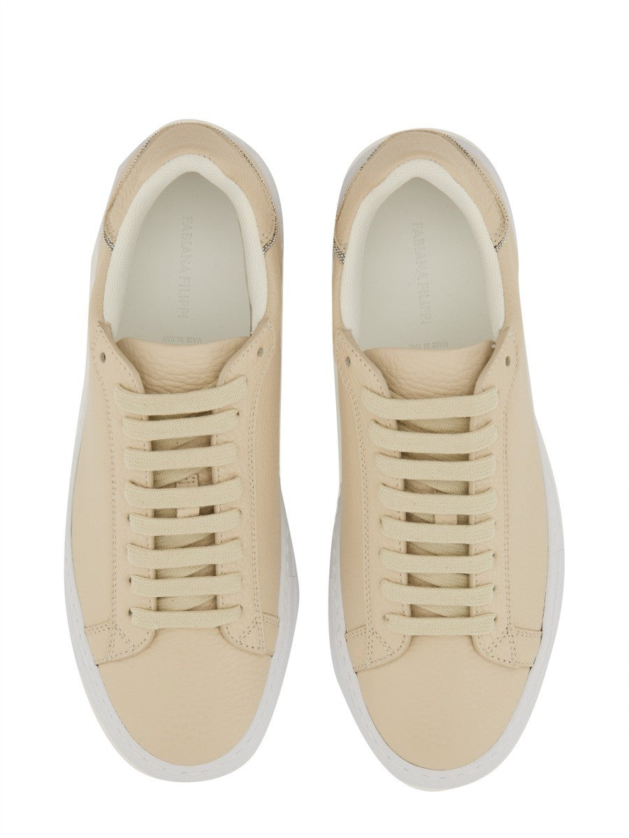 BASKETS EN CUIR