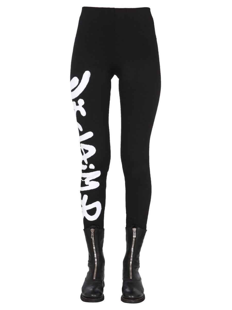 LEGGINGS WITH LOGO PRINT