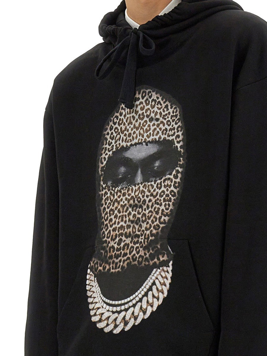 LEOPARD MASK PRINT SWEATSHIRT