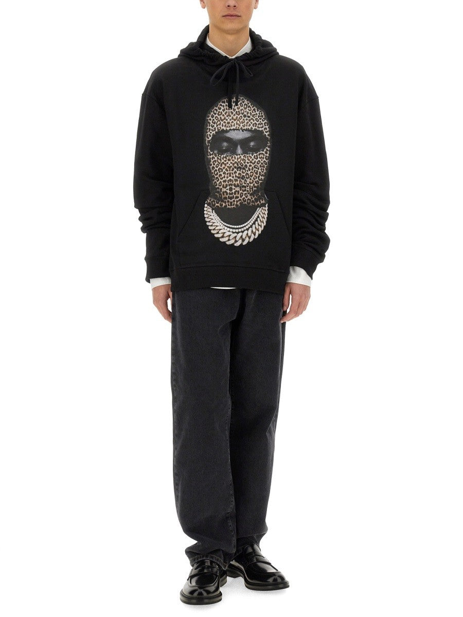 LEOPARD MASK PRINT SWEATSHIRT