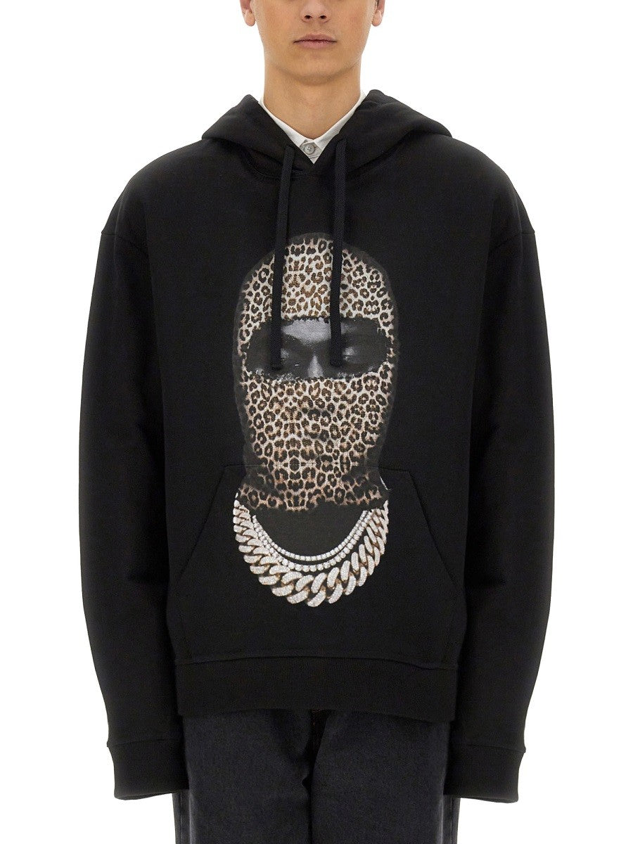 LEOPARD MASK PRINT SWEATSHIRT